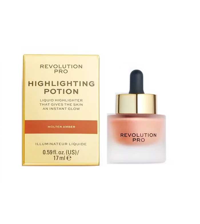 Revolution Pro - Iluminador líquido Highlighting Potion - Molten Amber