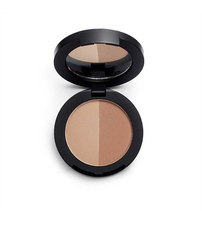 Revolution Pro - Sombra para cejas en polvo Duo Brow - Soft Brown