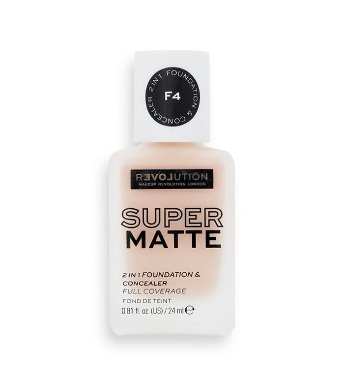 Revolution Relove - Base de maquillaje Super Matte - F4