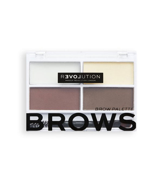Revolution Relove - Kit de cejas Colour Cult Brow Palette - Dark