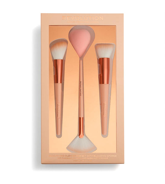 Revolution - Set de  Brochas + Esponja Sculp and Glow