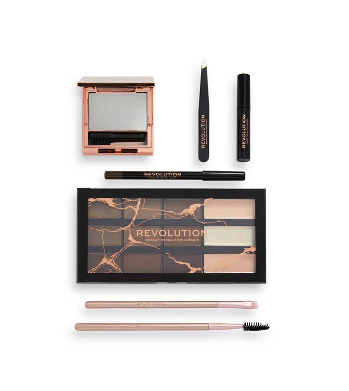 Revolution - Set de cejas con neceser Brow Shaping Kit