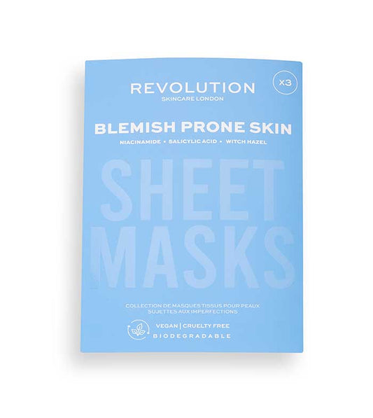 Revolution Skincare - Pack de 3 mascarillas para pieles con imperfecciones