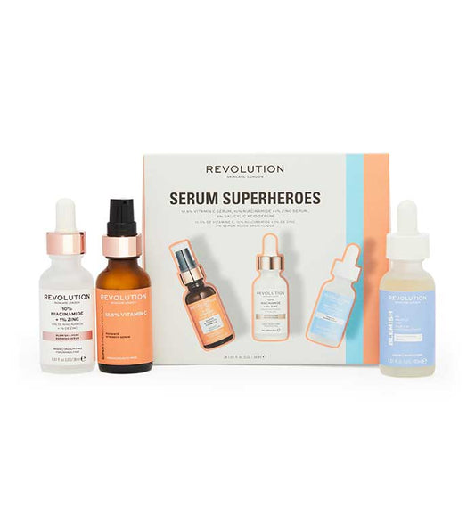 Revolution Skincare -  Pack de 3 sérums Serum Superheroes Collection