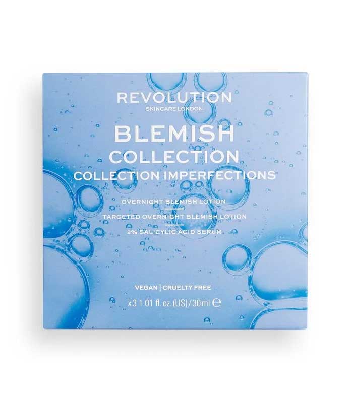 Revolution Skincare - Set de Loción para imperfecciones + Sérum + Loción secante Blemish Collection