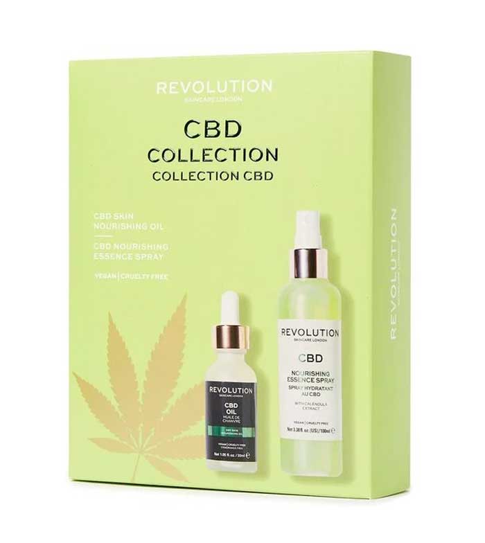 Revolution Skincare - Set de spray facial + aceite nutritivo CBD Collection
