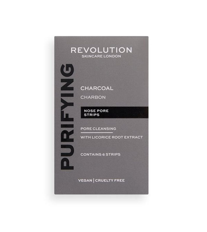 Revolution Skincare - Tiras limpiadoras de poros Charcoal