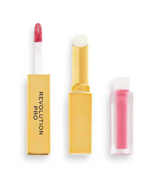 Revolution Pro - Dúo de labial líquido + bálsamo Supreme Stay 24HR - Struck